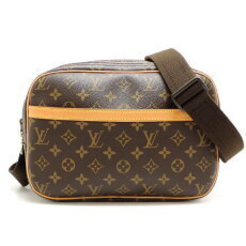 Louis Vuitton Reporter Shoulder Bag Monogram Ebene Brown